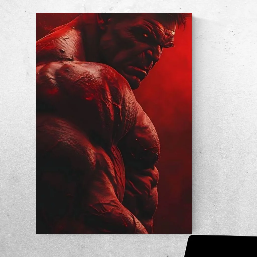 Unleash the Rage: Angry Hulk Metal Poster!