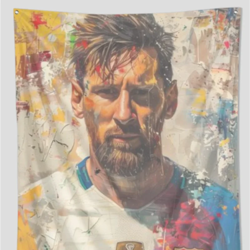 Transform your space with the legendary Lionel Messi tapestry! Transform your space with the legendary Lionel Messi tapestry!