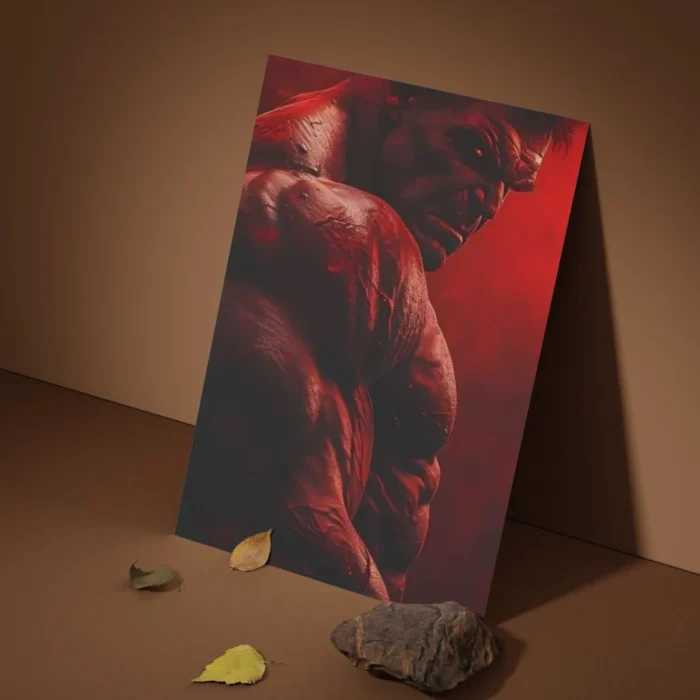 Unleash the Rage: Angry Hulk Metal Poster!