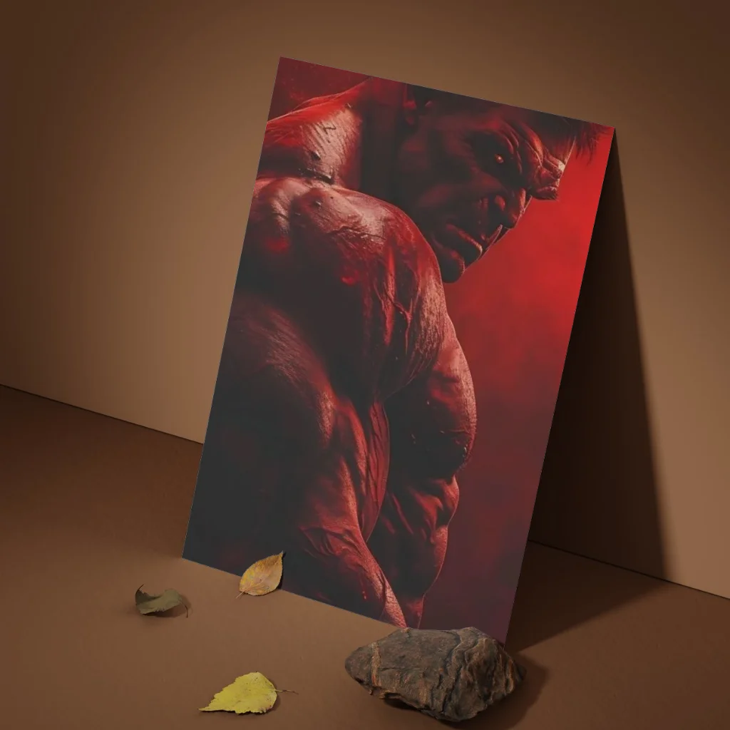 Unleash the Rage: Angry Hulk Metal Poster!