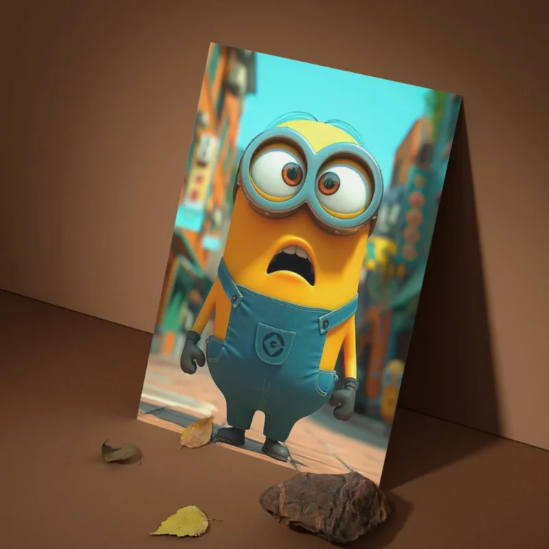 City Adventure: Surprised Minion Metal Poster!
