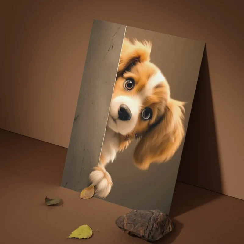 Adorable Pup Art: Elevate Your Space with a Cute Dog Poster!