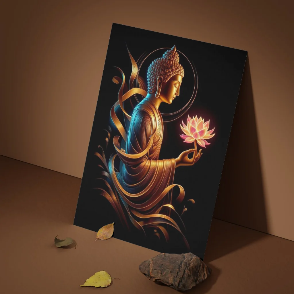 Serene Buddha Metal Poster – Elevate Your Space with Tranquility and Peace