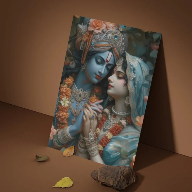 Elegant Krishna Metal Poster – Bring Divine Charm to Your Space!