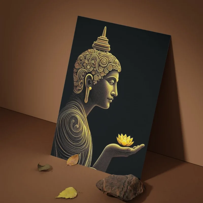 Elegant Buddha Metal Poster – Elevate Your Space with Tranquil Art