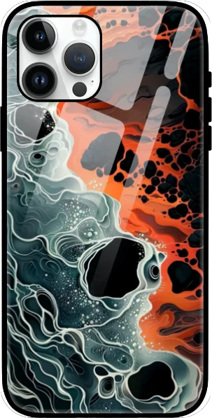 Abstract Sea Art Design Glass Case for iPhone 15 Abstract Sea Art Design Glass Case for iPhone 15