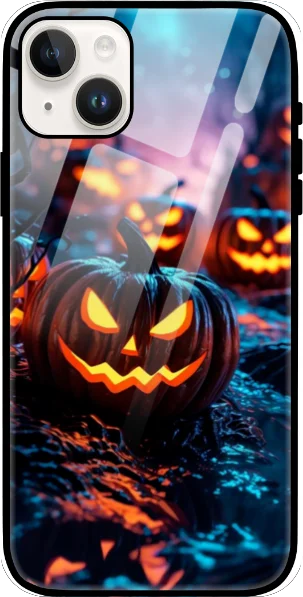Happy Halloween Design Glass Case for iPhone 15