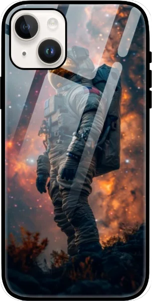 iPhone 15 Astronaut Galaxy Glass Case – Sleek, Stylish, & Cosmic Protection for Your Device