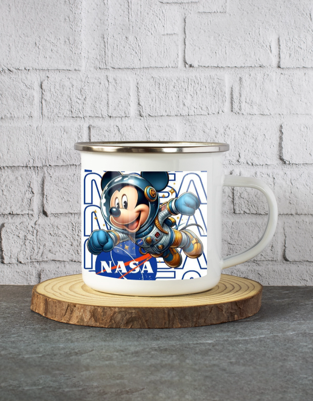 Unisex White Enamel Mugs White 11o